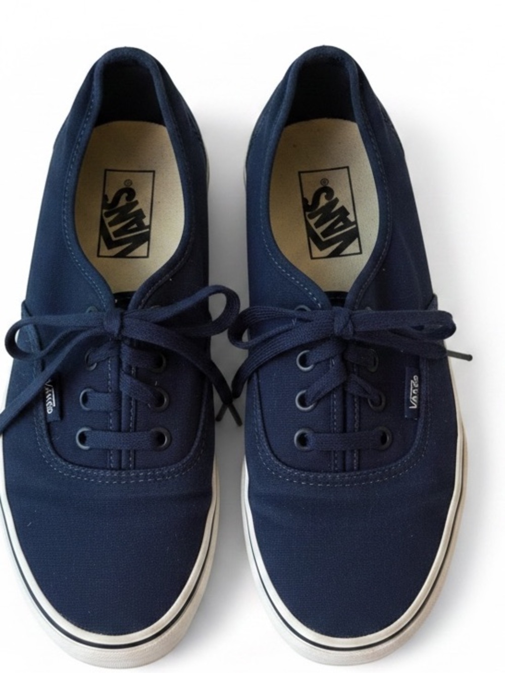 Vans Dark Blue Canvas Low-Top Sneakers